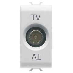 Koros-Direct Male TV Socket 1 Module White