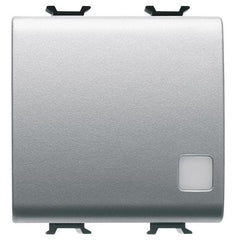 Illuminated button 2 module titanium