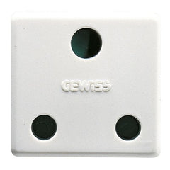 British socket round pin 16A white GW