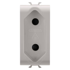 Standard two-pin socket, Corus, matte/satin beige color