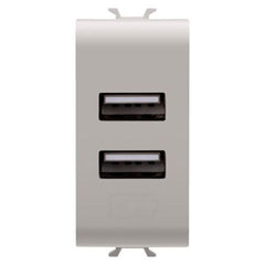 Corus - Dual USB Socket 1 Module -2.1A Silk Beige Color