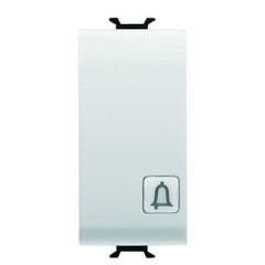 Koros-illuminated button + bell indicator 1 module glossy white
