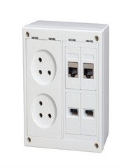 Box 4 D-14 place for AHT+2 white socket+adapter