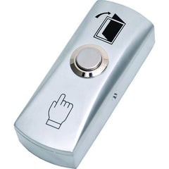 Metal door opener button, narrow, NO/COM