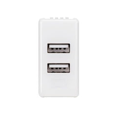 Original USB socket system x2 white 1 module 2.1A