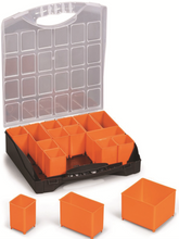 Plastic organizer with 16 removable compartments