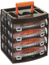 Plastic organizer set, 4 organizers with 16 compartments, 1 pc.