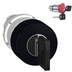 Mushroom head button + key ZB4BS944