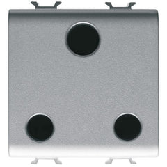 British power socket 2 module titanium