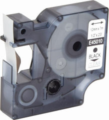 Pack of 6 black 12X7MM film compatible with Dymo