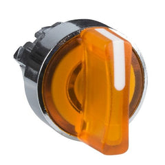 Yellow illuminated selector head ZB4BK1253