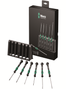 Set of 6 flat + Phillips electronics screwdrivers WERA