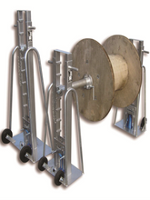 Double hydraulic stand for drums up to 3 tons up to 240cm (pole approx. 1.3 meters)