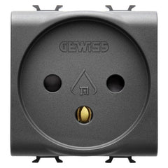 Korus-Israeli power outlet 2 module matte/satin black color
