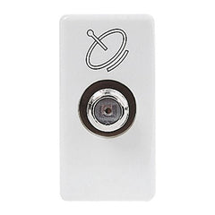 TV socket system, direct hole, 1 module, original white