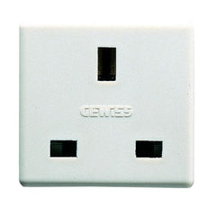 British socket flat pin 13A white GW