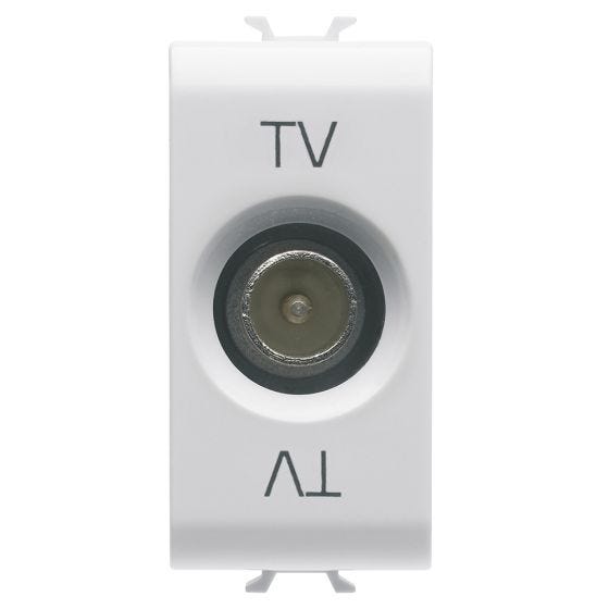 Koros-Direct Male TV Socket 1 Module White