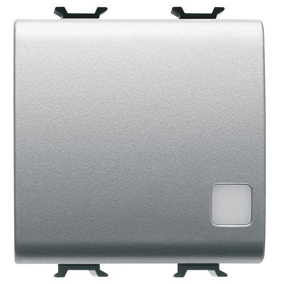 Illuminated button 2 module titanium