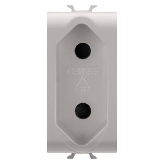Standard two-pin socket, Corus, matte/satin beige color