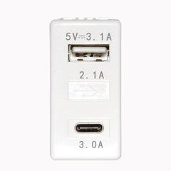 Charger 1 model Guvis 5V/3.1A SYSTEM with Type C+USB A inputs