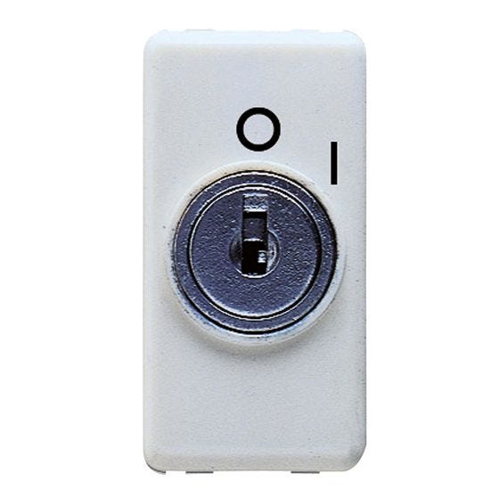 Double-pole circuit breaker + white key GW