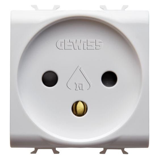 Korus-Israeli power outlet 2 module glossy white