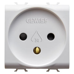 Korus-Israeli power outlet 2 module glossy white