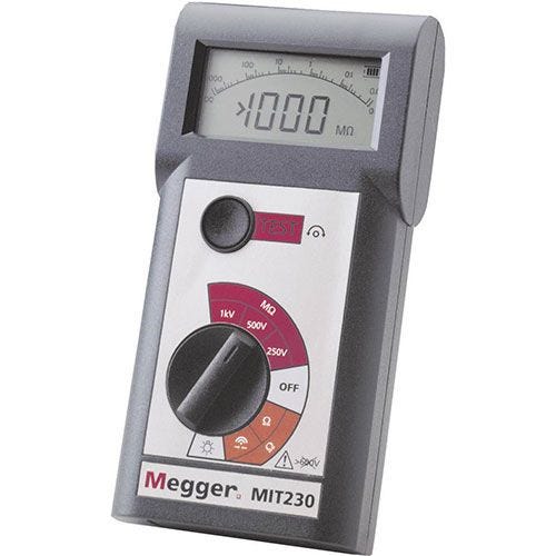 MIT230 Digital Analog 250-1000V Megger