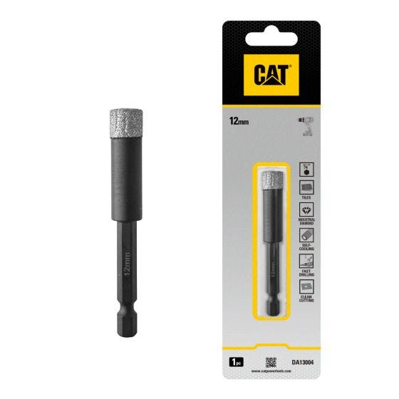 Diamond drill bit for drilling in ceramics 12 for CAT impact screwdriver