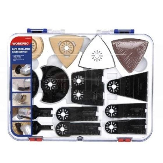 Multitool Accessory Set (24 pcs) WP404201WE WORKPRO