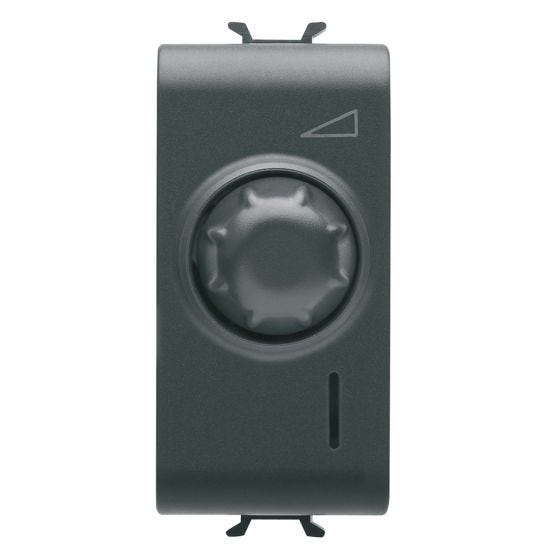 Corus-100-500 Rotary Dimmer 1 Module Matte/Satin Black