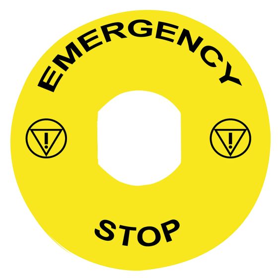 EMERGENCY STOP sign