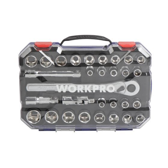 Set of inch + mm 30 sockets (D1/2 in.) WORKPRO
