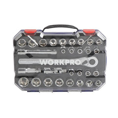 Set of inch + mm 30 sockets (D1/2 in.) WORKPRO
