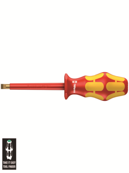 WERA 1000V 6.5X200 flat screwdriver with laser tip