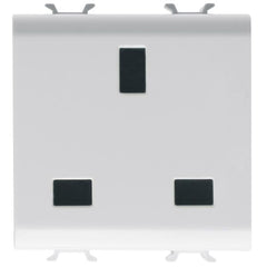Corus-British power socket 2 module straight holes