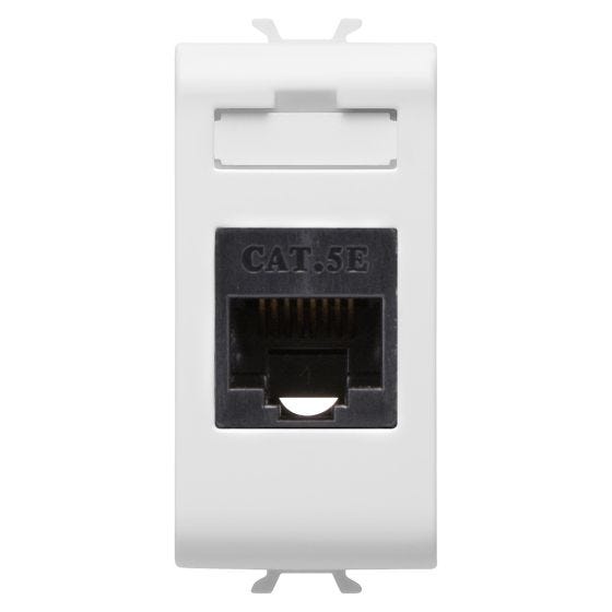 Corus-UTP Cat. 5e RJ-45 socket glossy white 1 module