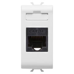 Corus-UTP Cat. 5e RJ-45 socket glossy white 1 module
