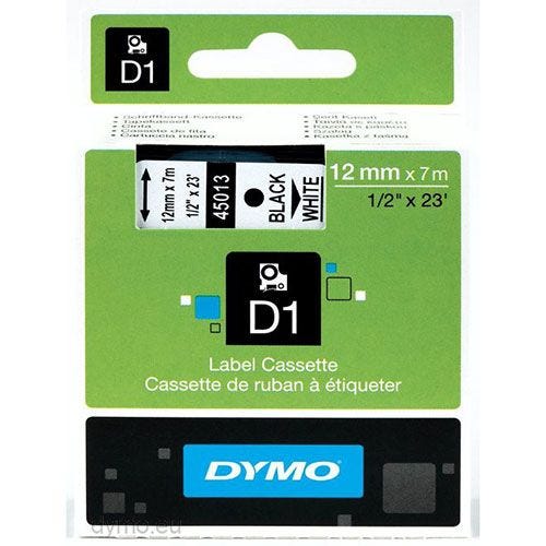 Dymo Polyester Ribbon 12X7 Black/White