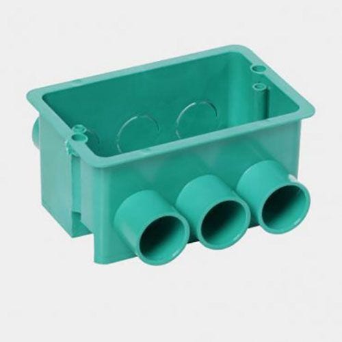 Green rectangular box 3 module for casting
