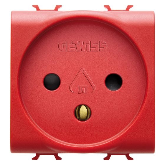 Korus-Israeli power outlet 2 module red