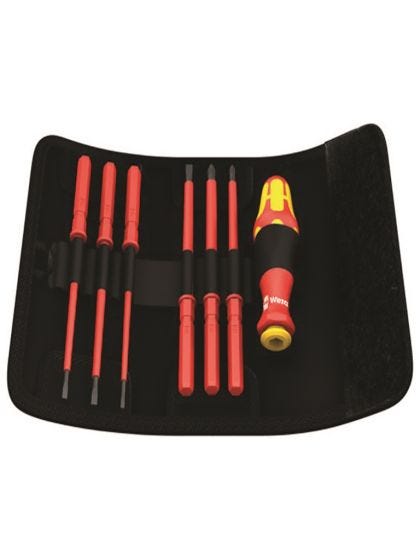 1000V Insulated Interchangeable Screwdriver Set in WERA Case - Selectable