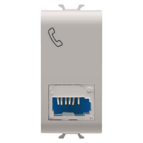 Israeli telephone socket 1 module, matte/satin beige color
