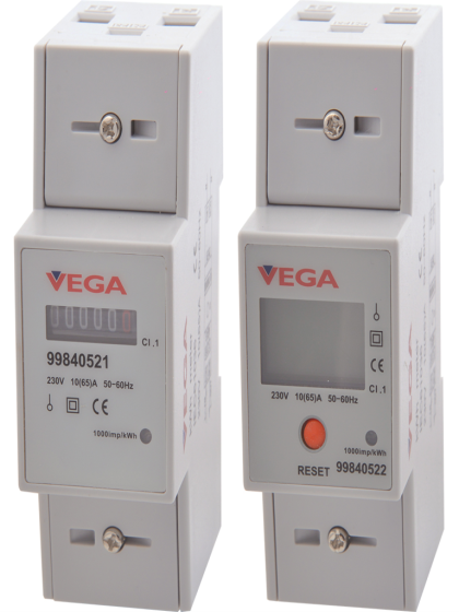 Electronic meter 2 50A 1P digital module