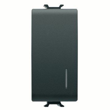 Korus-switch changeover switch+locator 1 module matte/satin black