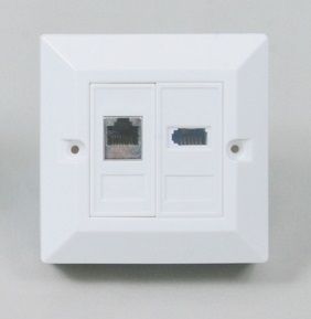 RJ 45 computer socket + new single flash light