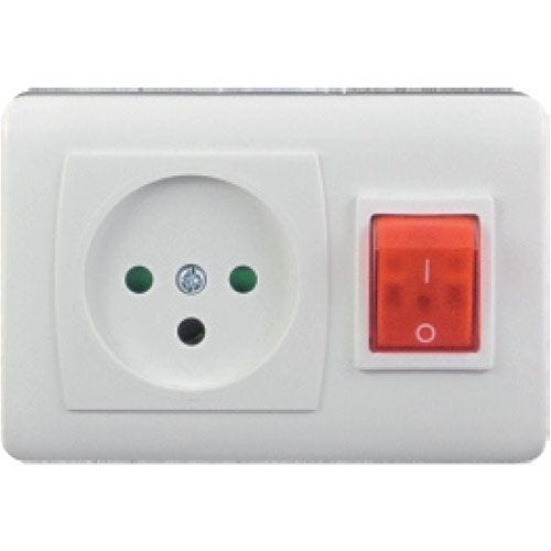 NK double-pole socket + circuit breaker