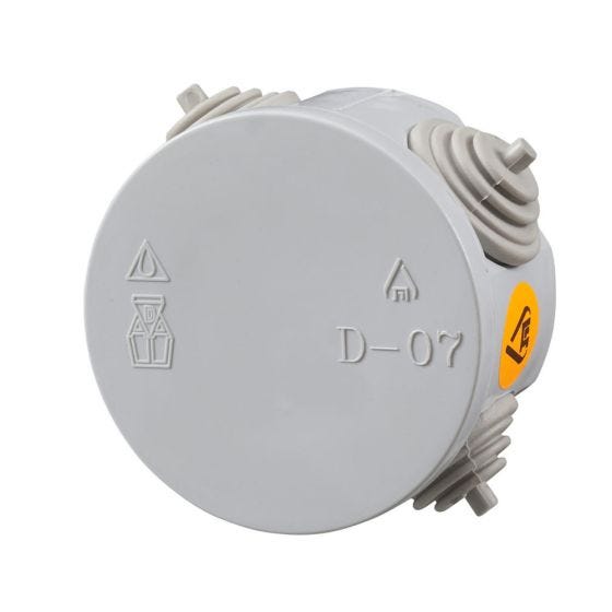 Round junction box 70 entries IP-44 D-07 resistant to 850 degrees