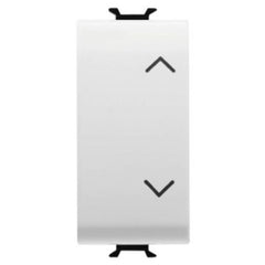 Corus-Shutter Button 1 Module Silk/Satin White Shade