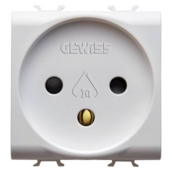 Korus-Israeli power outlet 2 module matte/satin white color